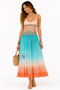 Sunset Ombre Embellished Maxi Dress
